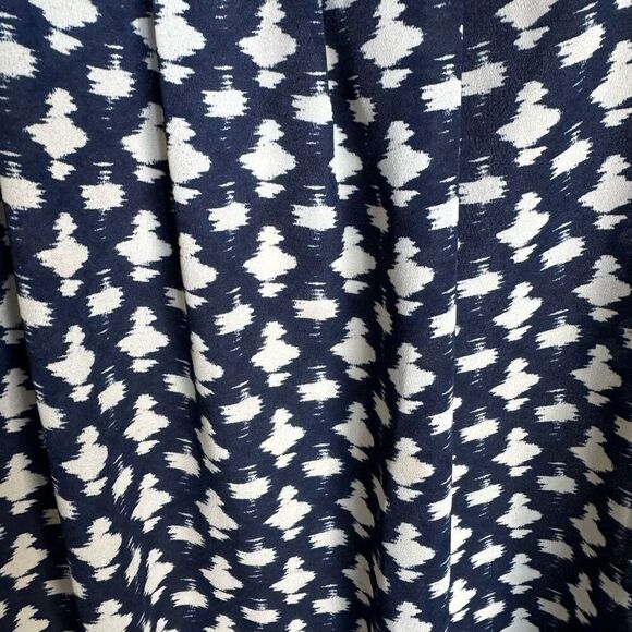 Pleione Geometric Navy & White Sleeveless Blouse Size L - Picture 4 of 6